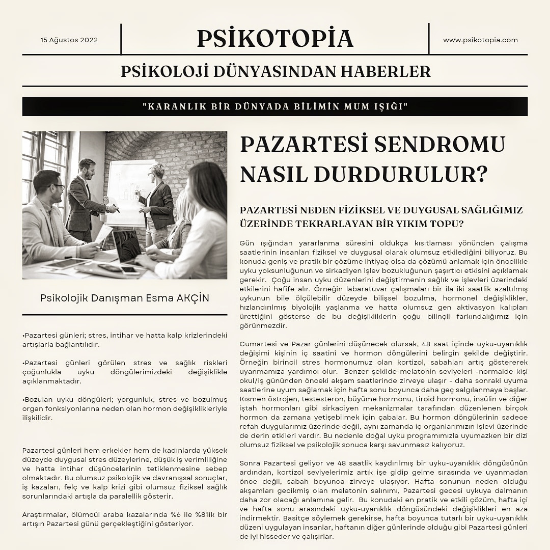 Pazartesi Sendromu Nasıl Durdurulur?